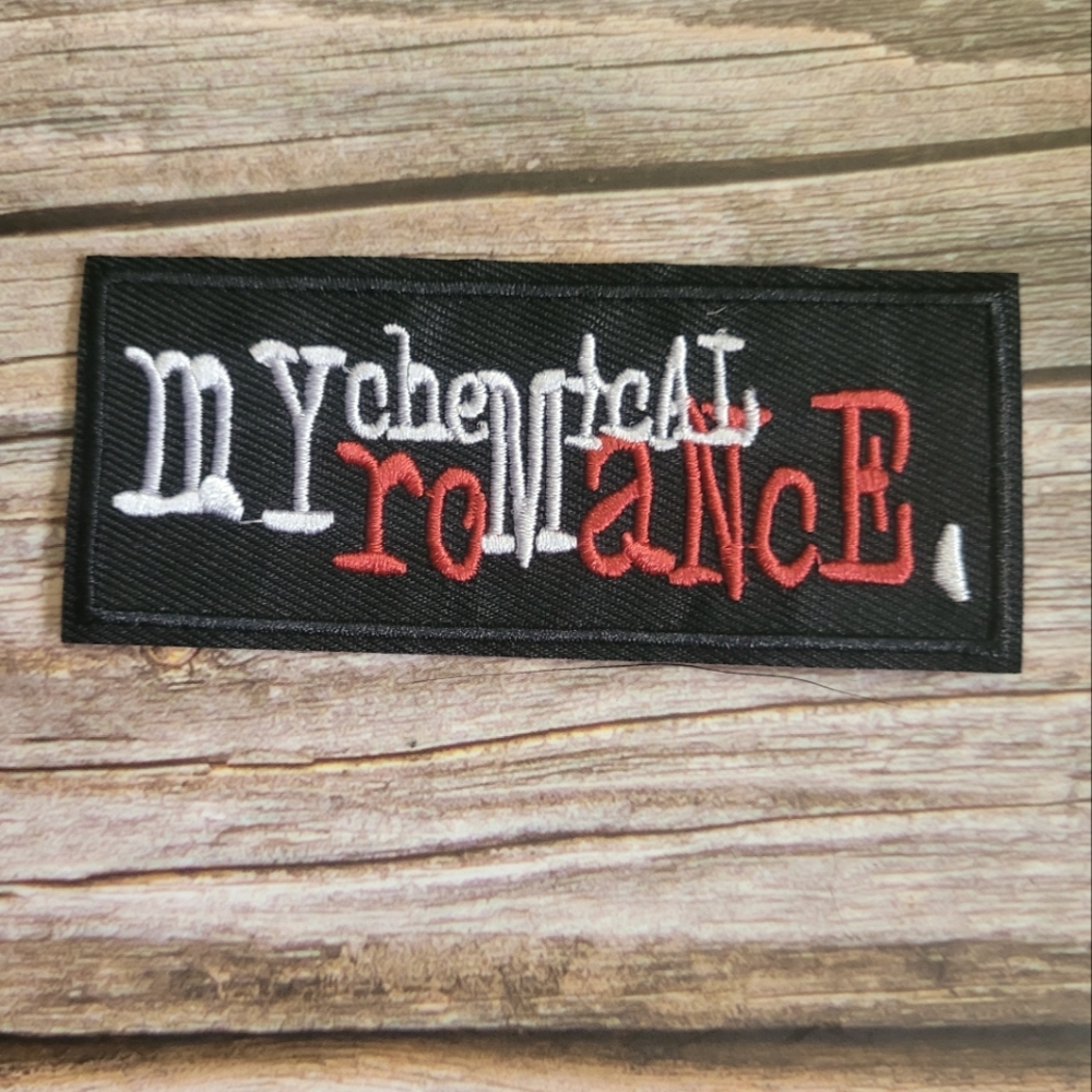 My Chemical Romance Red And Black Y2k Vintage Embroidered Iron on Patch.
